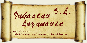 Vukoslav Lozanović vizit kartica